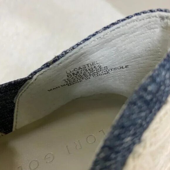 NIB Lori Goldstein Women's Loafer Flat Shoes Blue Denim & Ivory Lace Size 6 M - Picture 8 of 9